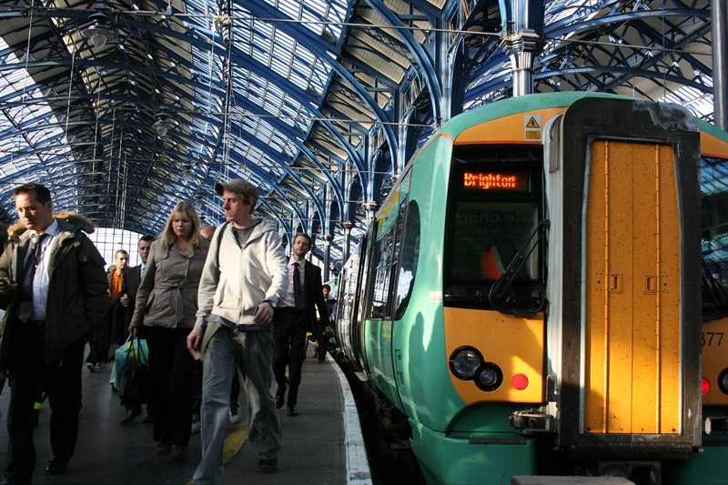 Train derails outside Brighton station