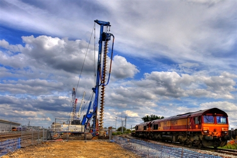 Reading viaduct piling success