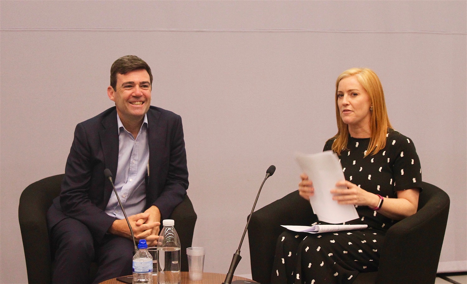 Andy Burnham and Sarah Jane Mee