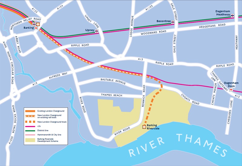 TfL plans Overground track extension to Barking Riverside 