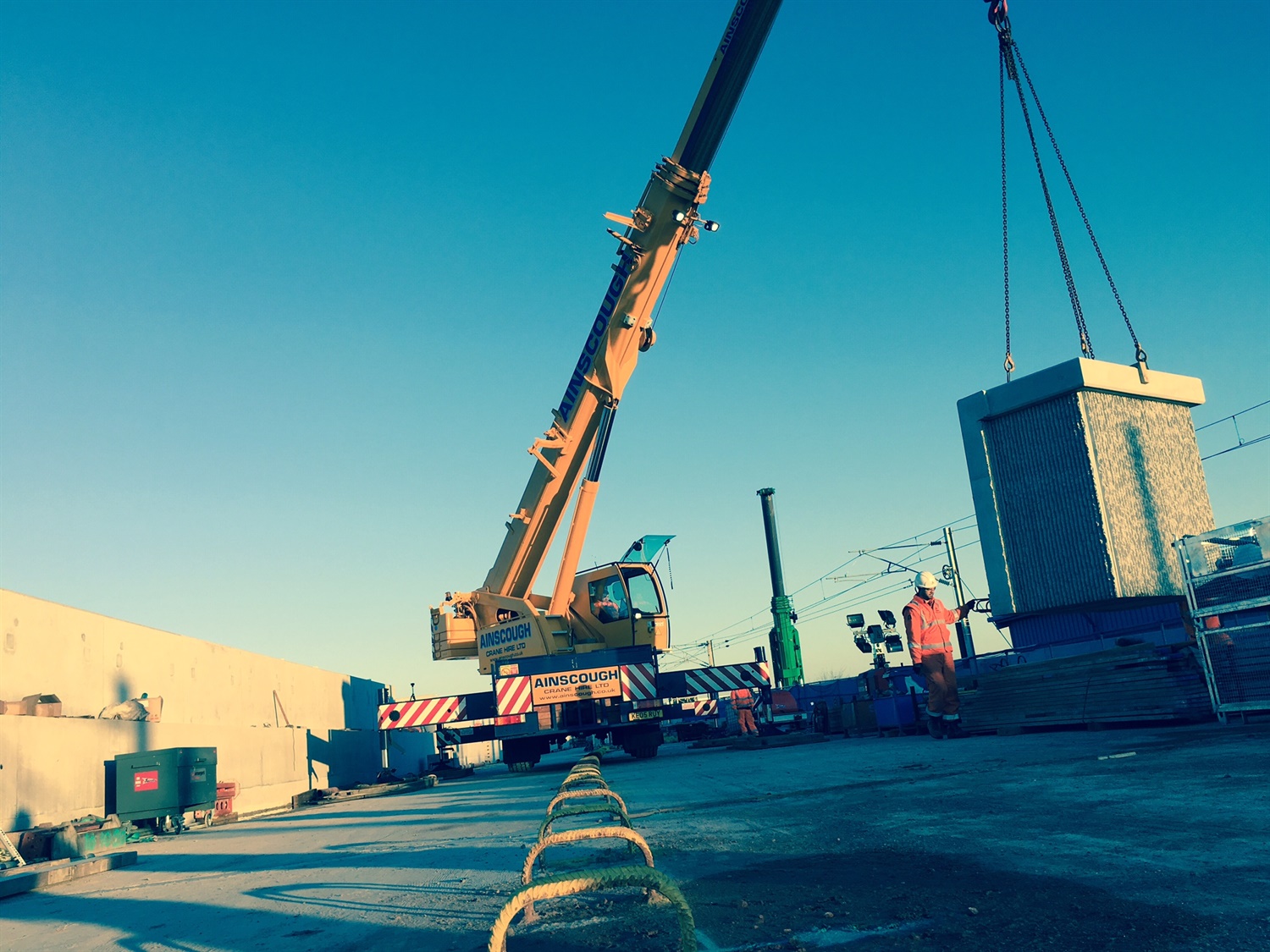 Concrete kerbs being installed at Stockley - May 16 235962