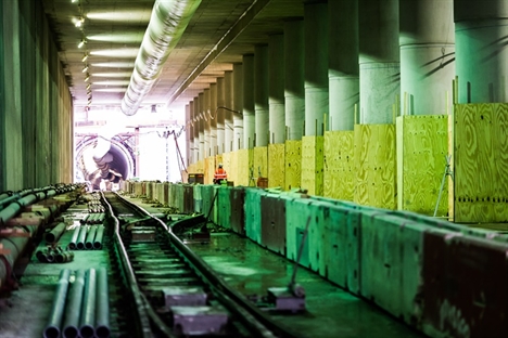 Construction at new crossrail