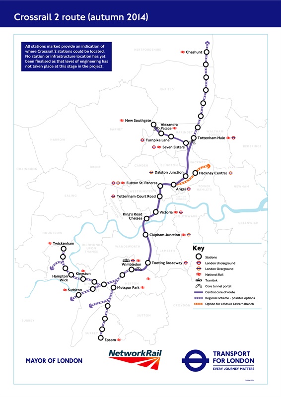 Crossrail 2 Regional Route