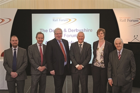 DG138223. Colin Walton and the speakers at the DDRf. 8.2.13.