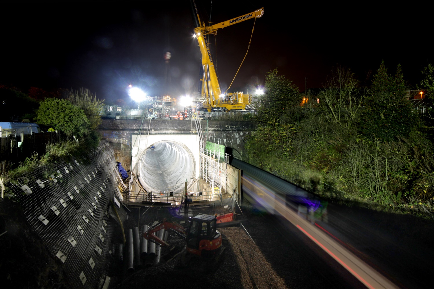 Farnworth Tunnel at night edit Farnworth Tunnel at night edit