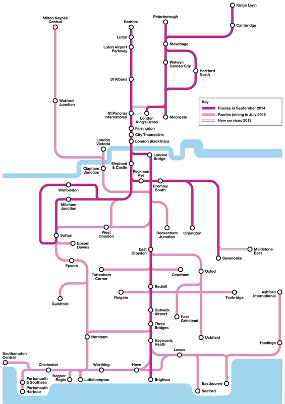 GTR route summary map GTR route summary map