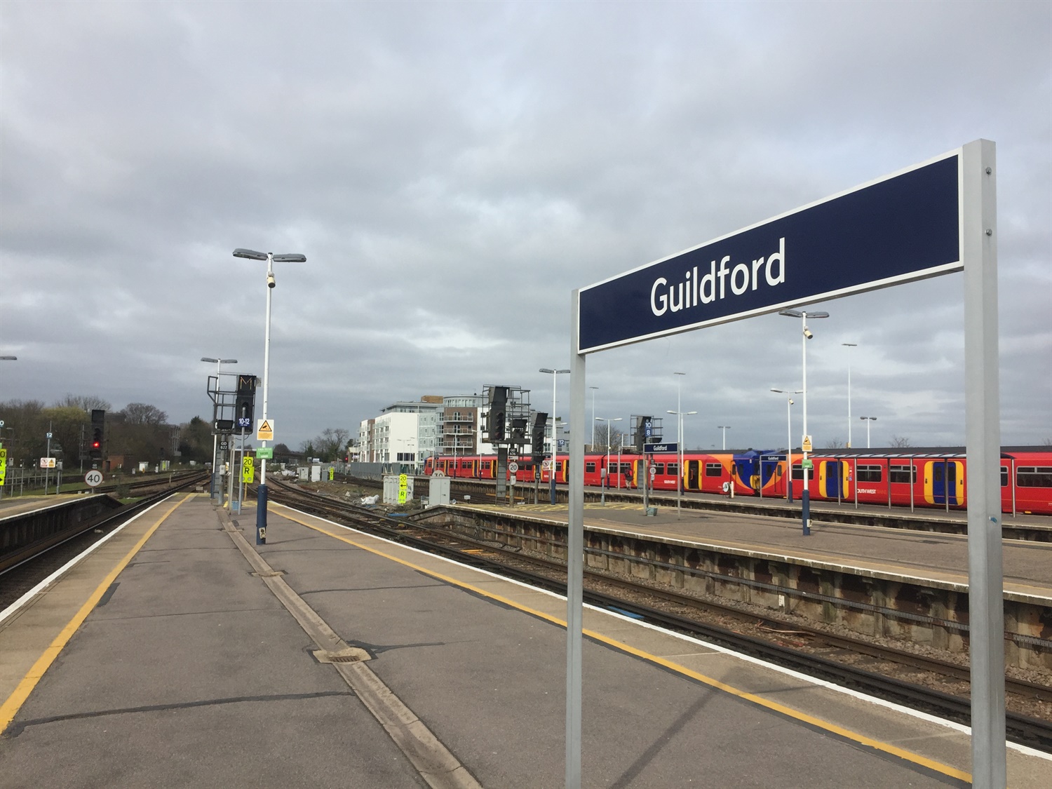 Rail passengers urged to check ahead as work begins at Guildford 
