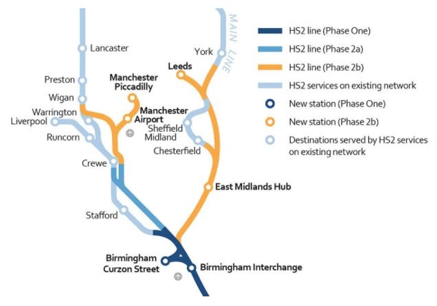 HS2 route map