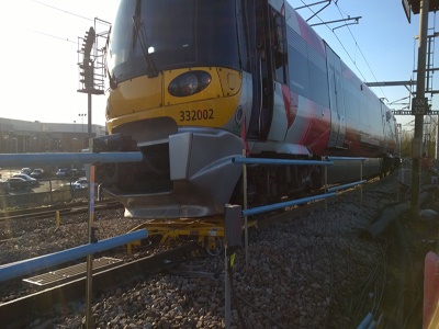 Rail workers forced to jump clear of oncoming train