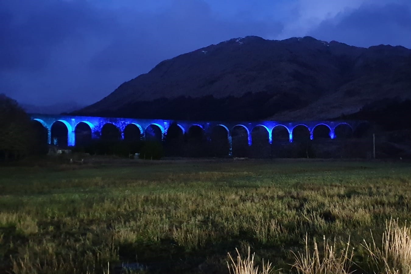 Iconic Glenfinnan viaduct lit-up for our NHS heroes 2 Iconic Glenfinnan viaduct lit-up for our NHS heroes 2