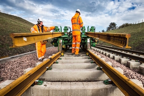 1,300m of track a day on Borders Railway