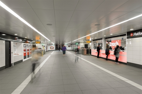 Glasgow subway interior 