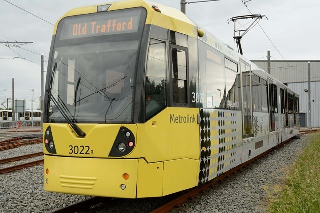 First piece of track laid on Metrolink’s £350m Trafford Park extension