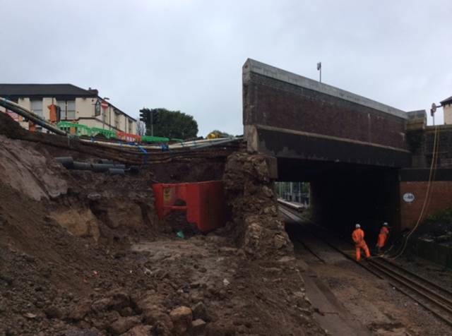 Moses Gate damage to railway bridge