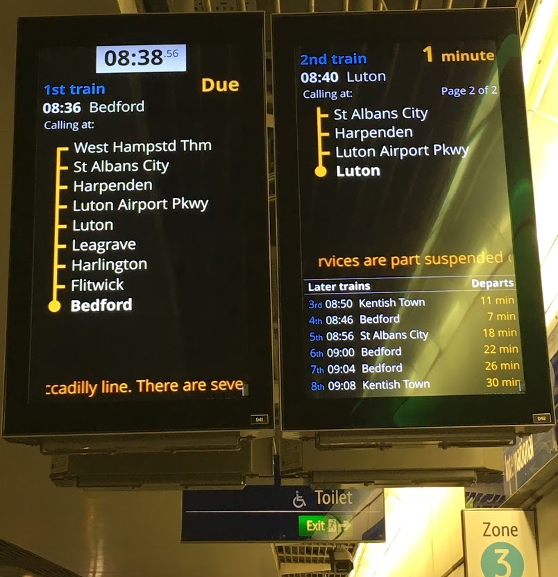 New station screens in use