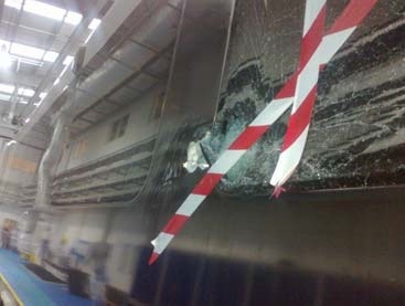 Overhead line object causes major damage to London Midland trains
