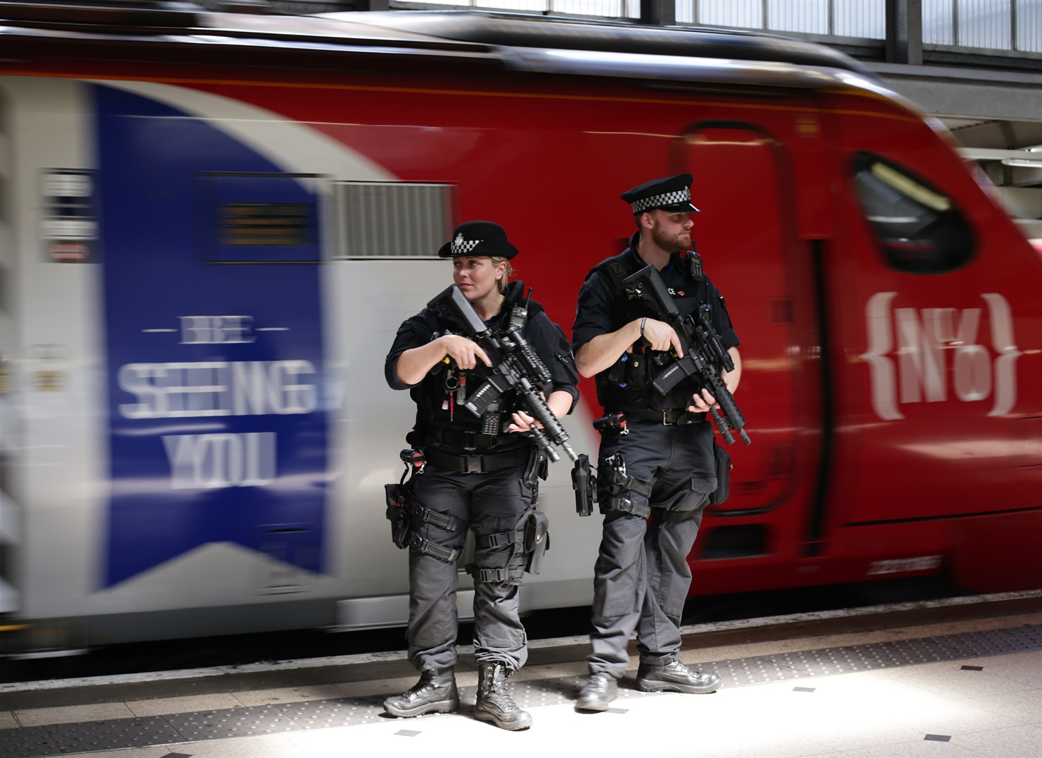 Police on platform c. Yui Mok PA Wire