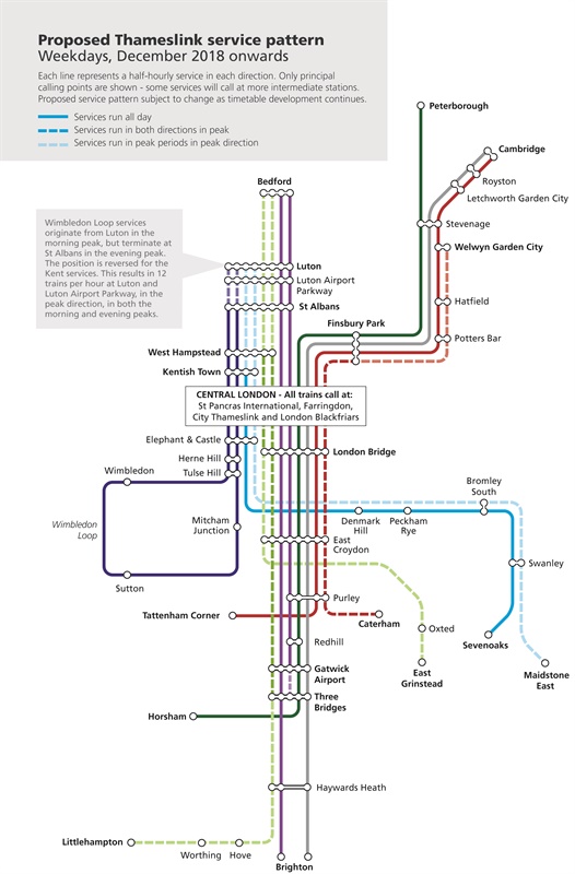 Proposed 2018 Thameslink service pattern