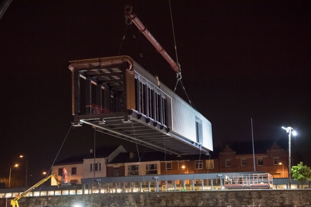 Final spans for Bolton interchange’s ‘skylink’ bridge put in place