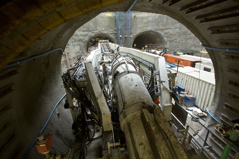 TBM Jessica re-assembled at Limmo to start second tunnel drive 142871 TBM Jessica re-assembled at Limmo to start second tunnel drive 142871