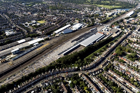 Thameslink Hornsey Depot - aerial October 2016 (2) edit