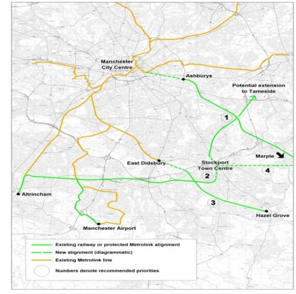 Tram train map