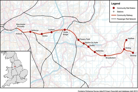 Community rail designation for Glossop and Buxton
