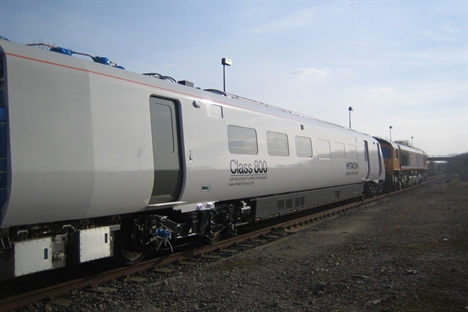 IEP tests at Old Dalby under new conductor rail system