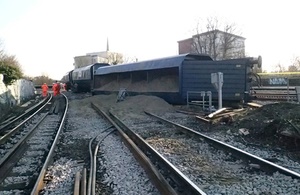 Uneven load and track twist led to Lewisham freight train derailment
