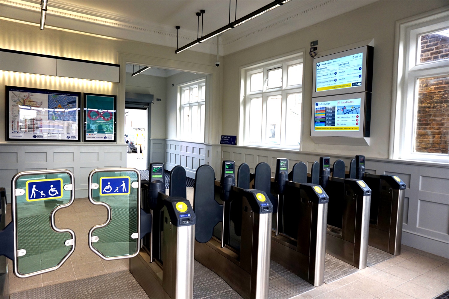 new station entrance at Ilford station built by TfL edit