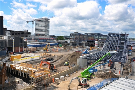 Reading bridge moved into position