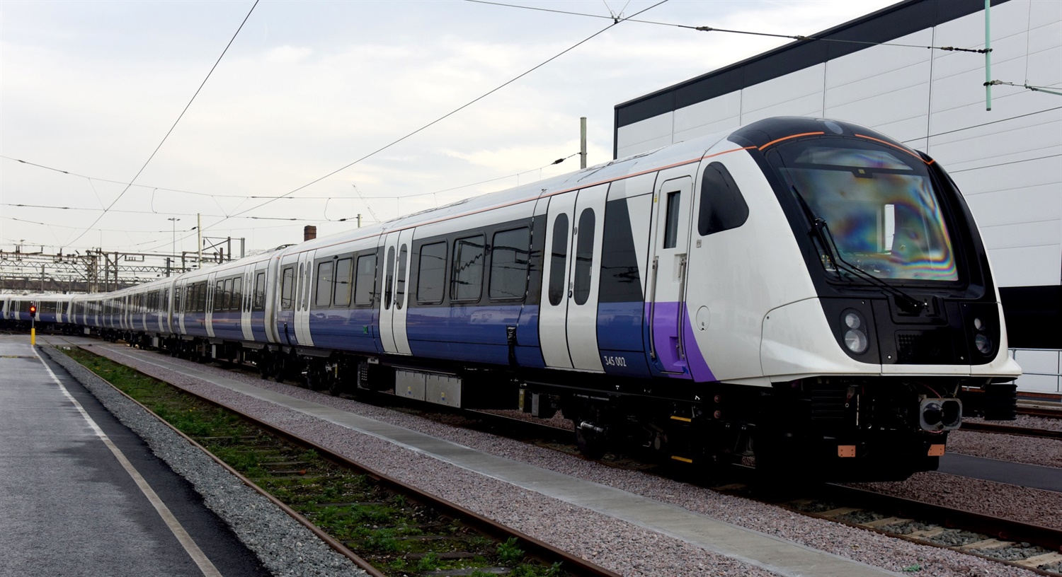 test train arriving at Ilford depot