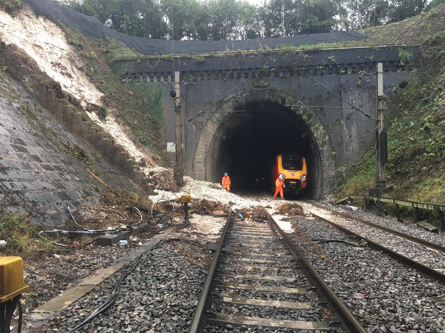 Battered stretch of West Coast main line gets £4m repairs after landslide